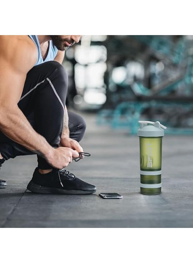 SportQ SportQ®️ Protein Shaker Bottle (450ml) Leakproof Shaker Bottle with Storage for Protein and Pills - BPA Free Shaker Bottle for Gym and Workout - Image 2