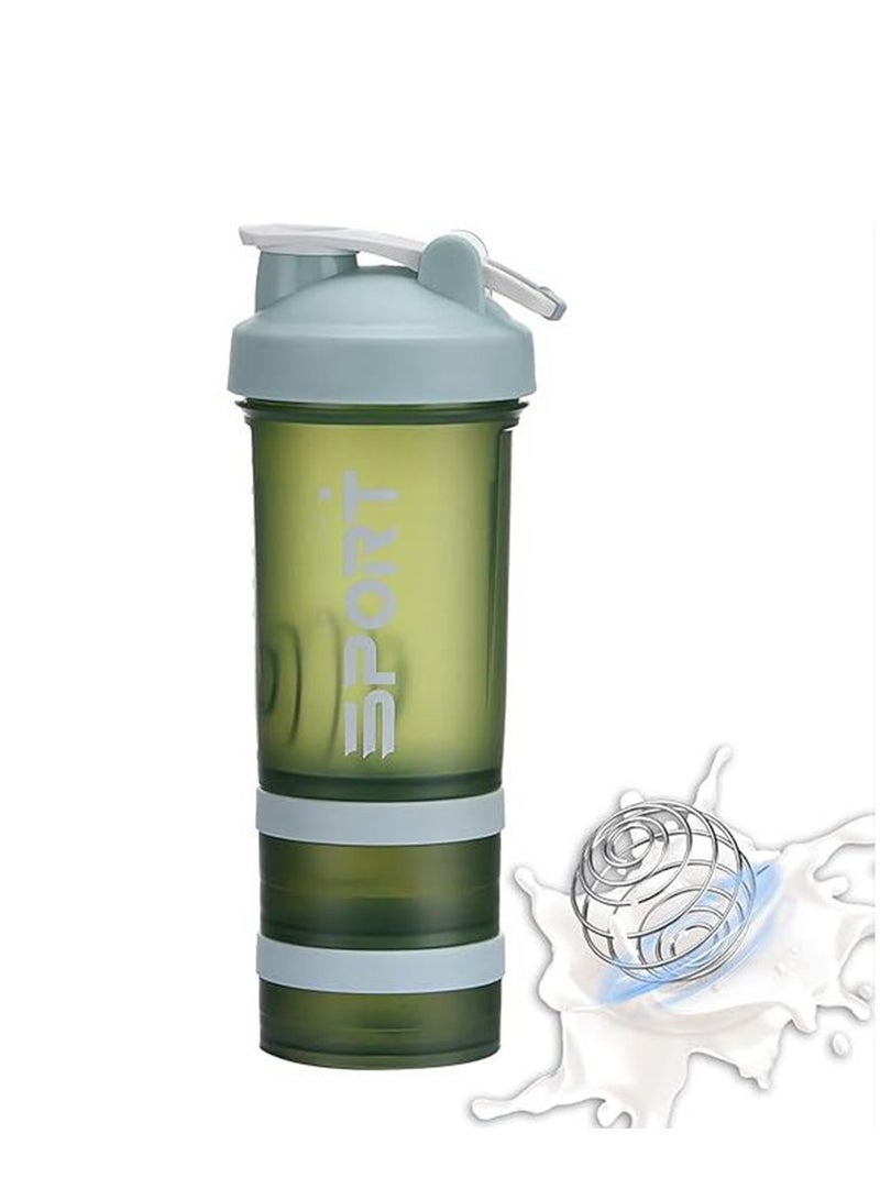 SportQ SportQ®️ Protein Shaker Bottle (450ml) Leakproof Shaker Bottle with Storage for Protein and Pills - BPA Free Shaker Bottle for Gym and Workout - Image 1