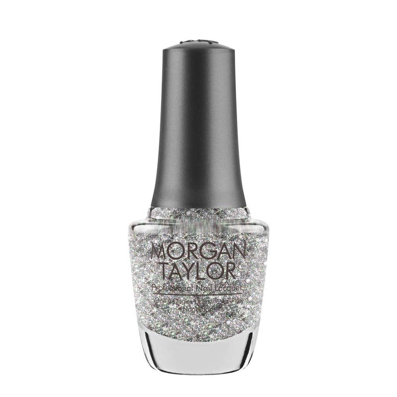 Morgan Taylor Nail Lacquer (Am I Making You Gelish?) Silver Professional Lacquer, Vibrant, Chip-Resistant, Fast-Drying, Long-Lasting, High-Shine, Perfect for Manicures & Pedicure, 0.5 ounce. - Image 1