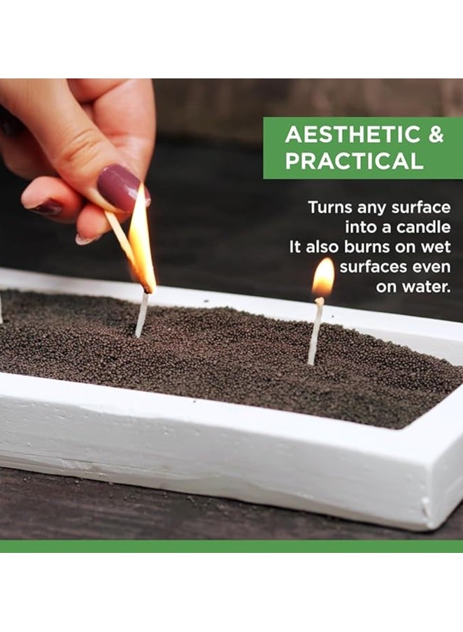 MIRFA Pearled Candle Wax Sand With 20 Eco Wicks - Black - Image 4