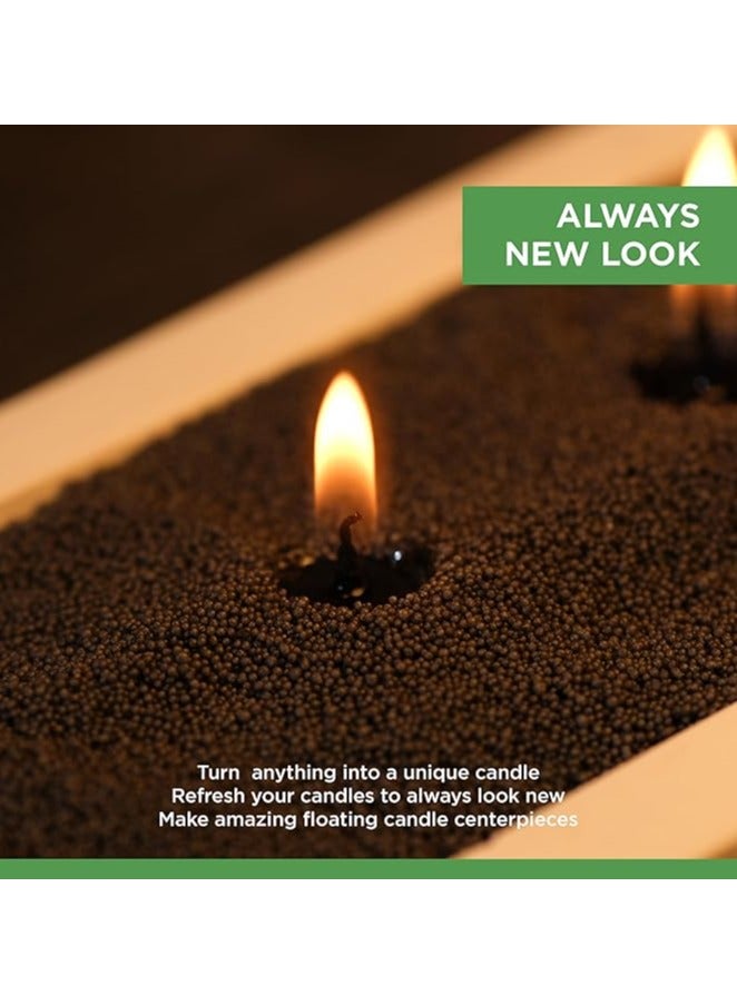 MIRFA Pearled Candle Wax Sand With 20 Eco Wicks - Black - Image 5