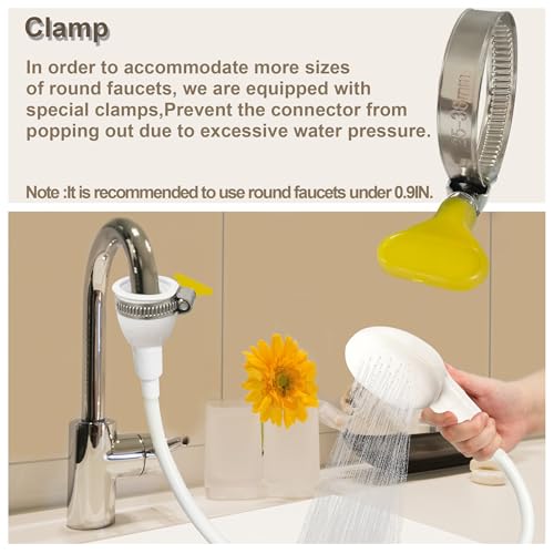 U-BCOO Sink Spray Rubber Hose Portable Shampoo Sprayer (Style 1) - Image 4