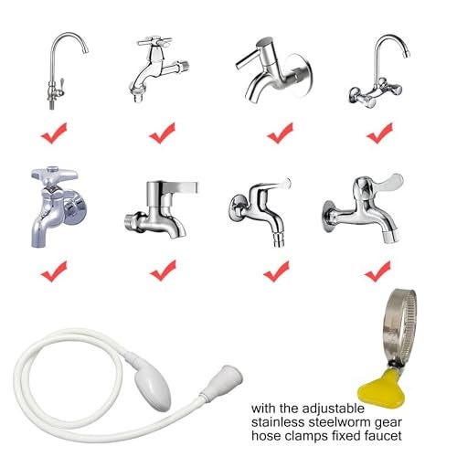 U-BCOO Sink Spray Rubber Hose Portable Shampoo Sprayer (Style 1) - Image 5
