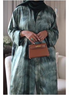 Jimmy Le Bond Dune Abaya with Scarf – Premium Abaya Set for Work and Casual Wear – Green  - Image 2