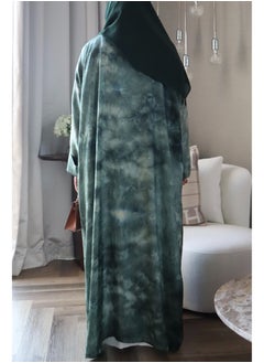 Jimmy Le Bond Dune Abaya with Scarf – Premium Abaya Set for Work and Casual Wear – Green  - Image 3