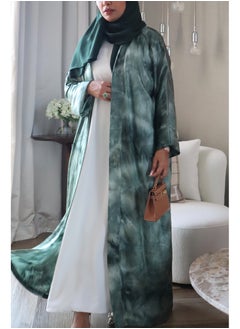 Jimmy Le Bond Dune Abaya with Scarf – Premium Abaya Set for Work and Casual Wear – Green  - Image 4