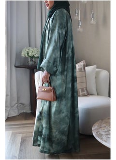 Jimmy Le Bond Dune Abaya with Scarf – Premium Abaya Set for Work and Casual Wear – Green  - Image 5