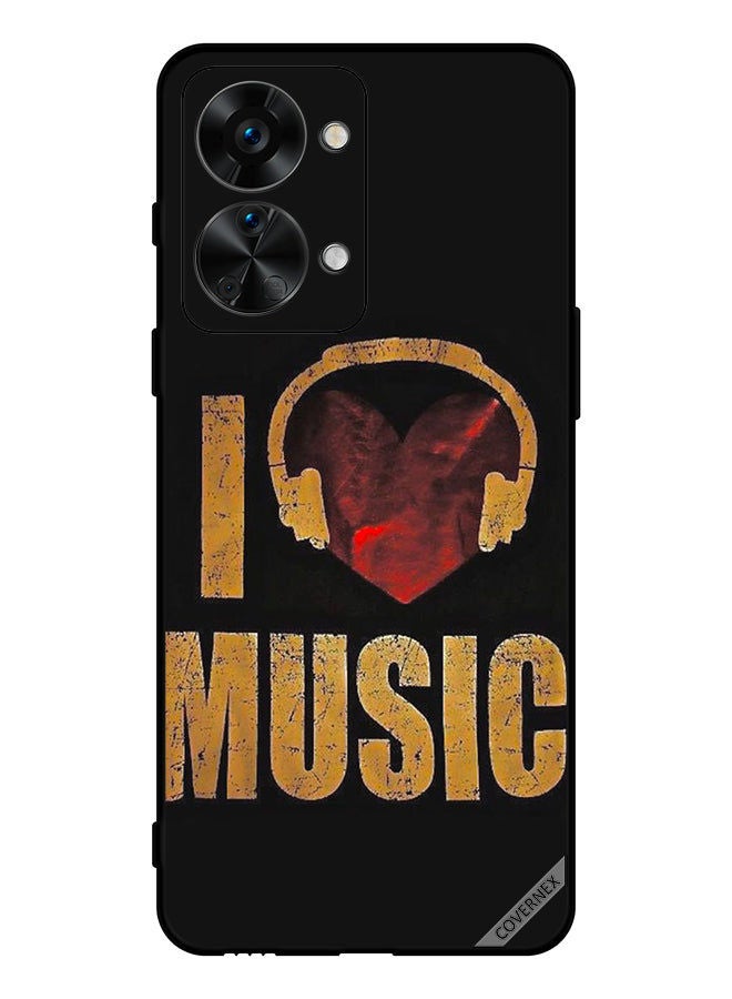 Covernex Protective Case Cover For OnePlus NORD 2T Vintage I Love Music - Image 1