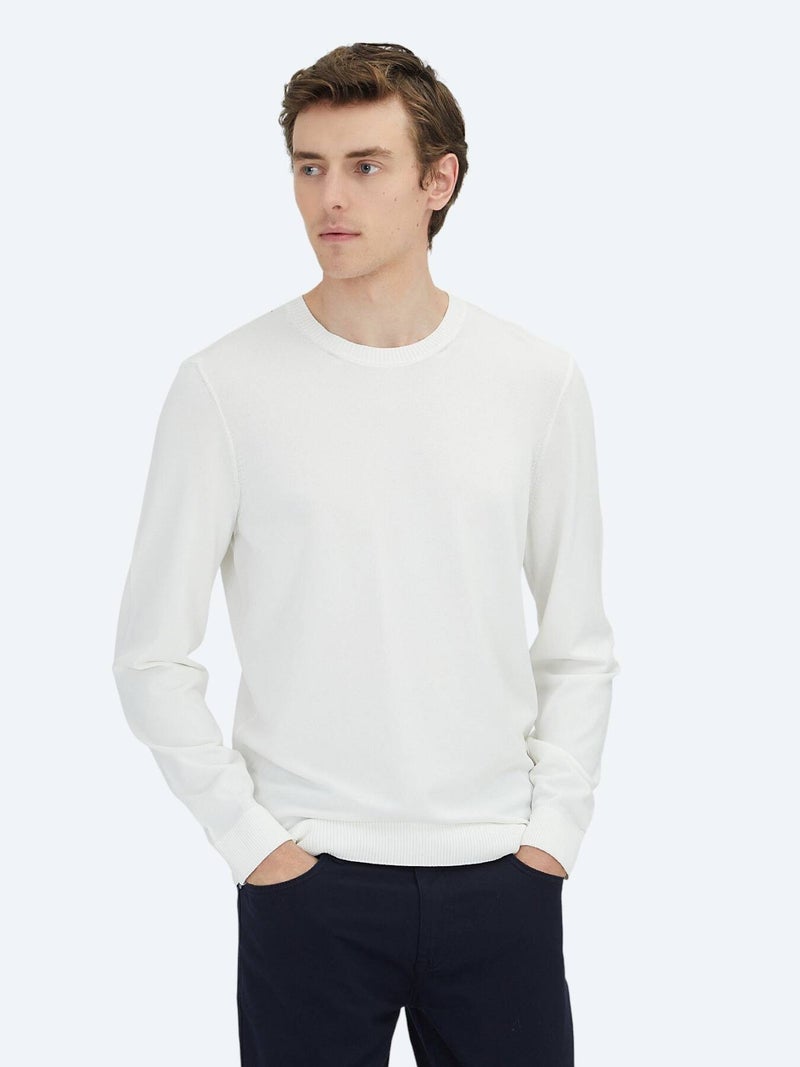 Kip Ecru Knitwear Sweatshirt - Image 1