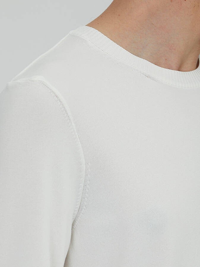 Kip Ecru Knitwear Sweatshirt - Image 4