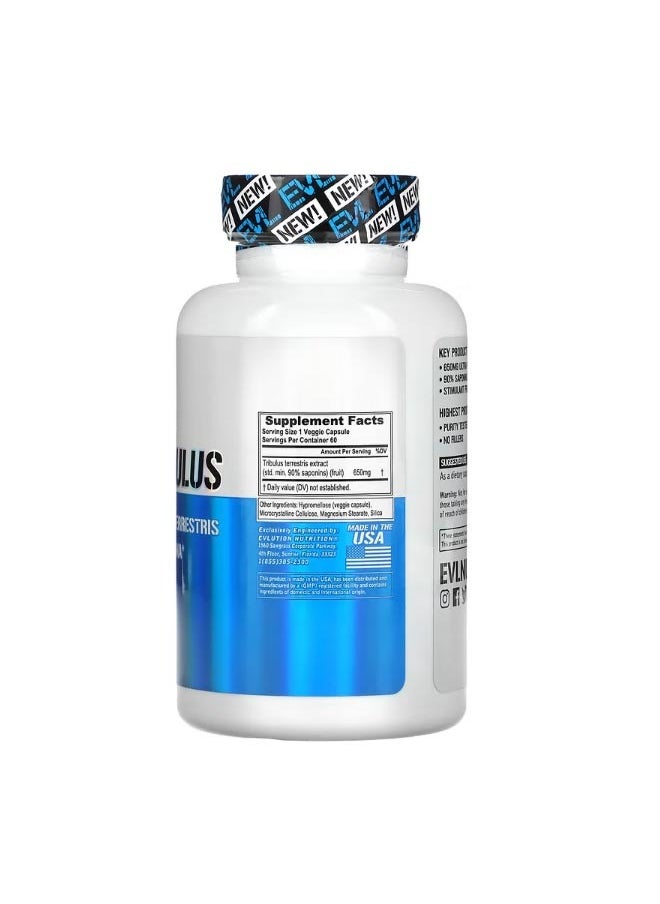 EVLUTION NUTRITION 100 Tribulus 60 Veggie Capsules  - Image 2