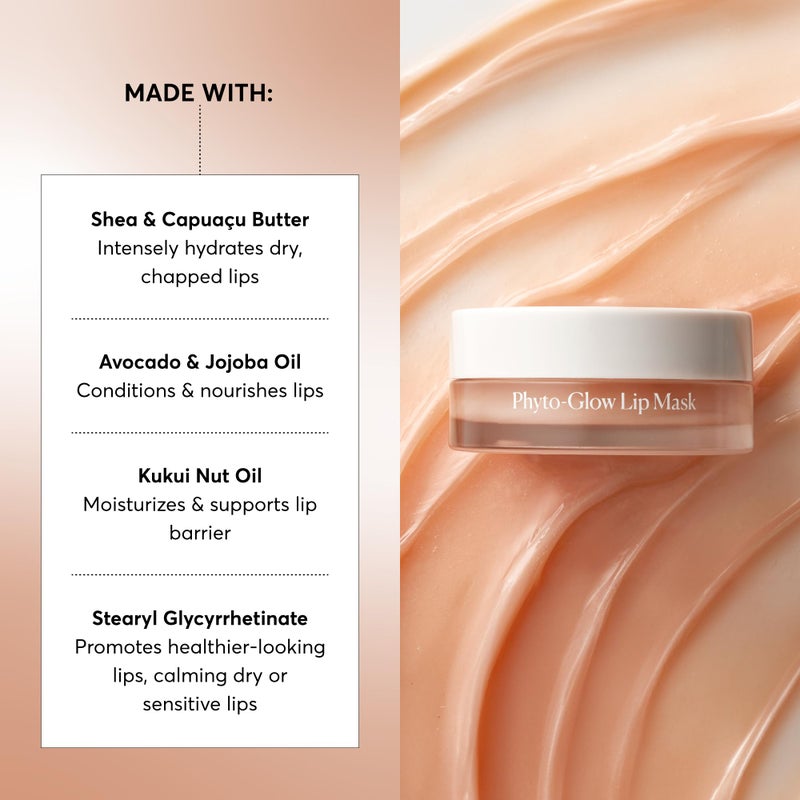 NATURIUM قناع شفاه ناتوريوم فيتو-غلو، بلسم مرطب ومغذي، يستعيد ويعيد تزويد الشفاه بالعناية مع زبدة الشيا، 0.5 أونصة - Image 5