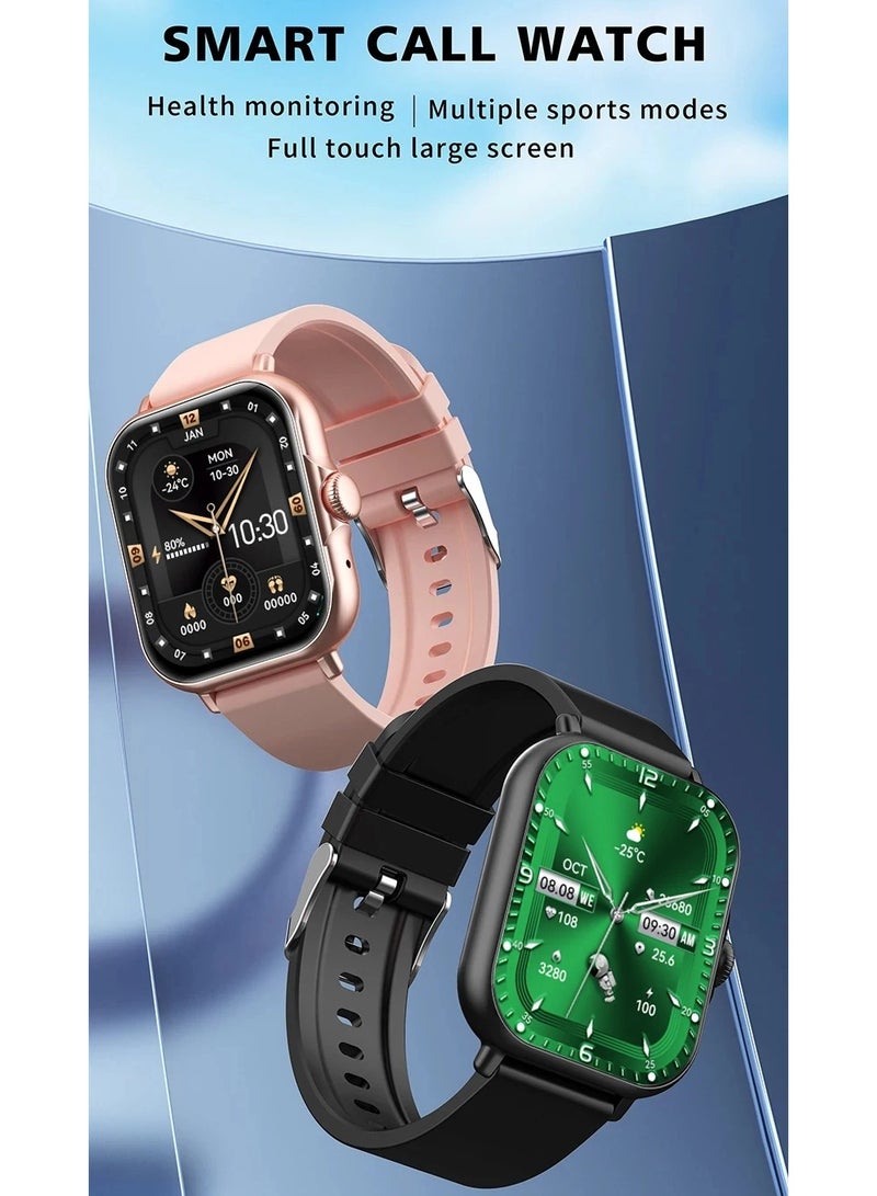 AROAQ Smart Watch A58 Plus Series Supports Bluetooth Call Ultra Long Endurance Sleep Monitoring + Additional Women's Diamond Set Small Gold Watch Necklace Ring Earrings Bracelet Set Gift Box  - Image 2