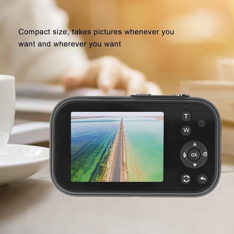 Black Digital Camera 16X Zoom Vlogging Compact Travel Video Camera For Kids Teens Adults - Image 5