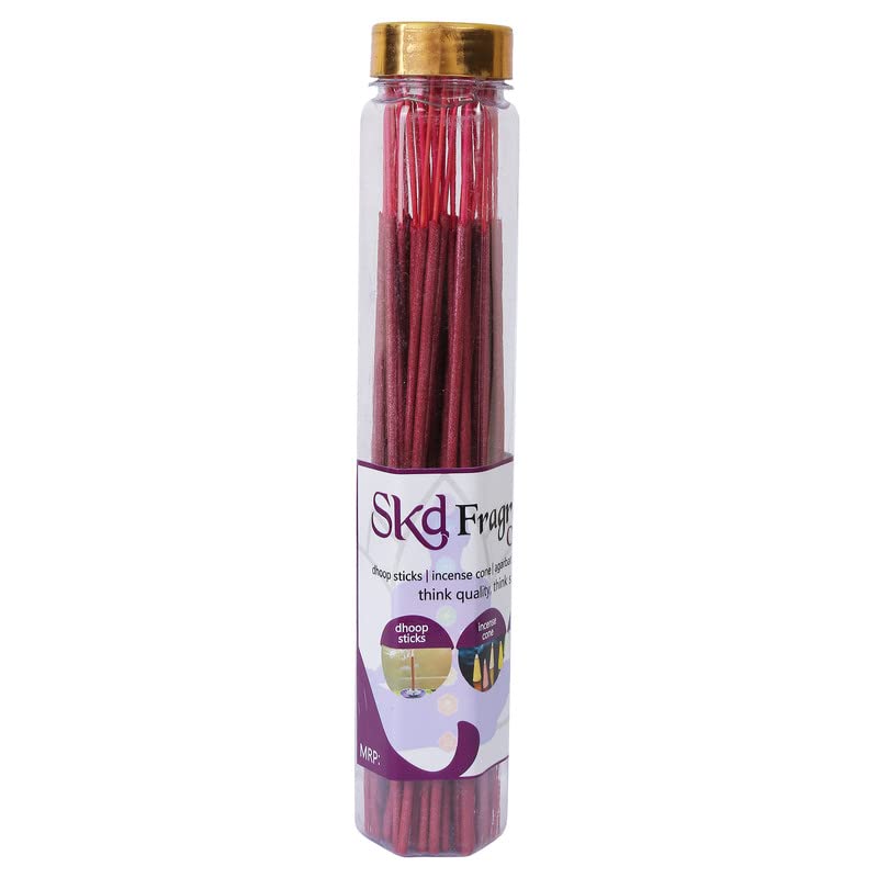 S K D SKD Rose Fragrance Organic Agarbatti (100g) Luxury Incense Sticks | Low Smoke, Zero Charcoal Dhoop Sticks for Pooja, Meditation, Home Fragrance, Office & Festivals | Long Lasting Aroma - Image 5