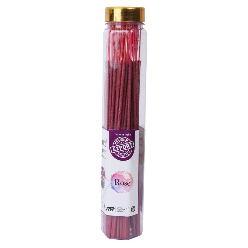 S K D SKD Rose Fragrance Organic Agarbatti (100g) Luxury Incense Sticks | Low Smoke, Zero Charcoal Dhoop Sticks for Pooja, Meditation, Home Fragrance, Office & Festivals | Long Lasting Aroma - Image 4