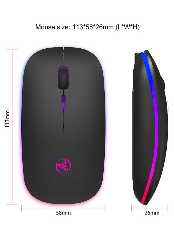 NIBEMINENT Dual Mode Wireless Mouse Black  - Image 5