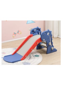MIXDE 3 in 1 Toddler Slide Baby Plastic Slide Climber Playset with Basketball Hoop for Indoor and Outdoor Playground  - Image 1