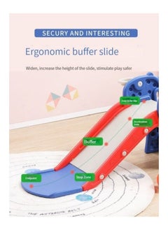 MIXDE 3 in 1 Toddler Slide Baby Plastic Slide Climber Playset with Basketball Hoop for Indoor and Outdoor Playground  - Image 3