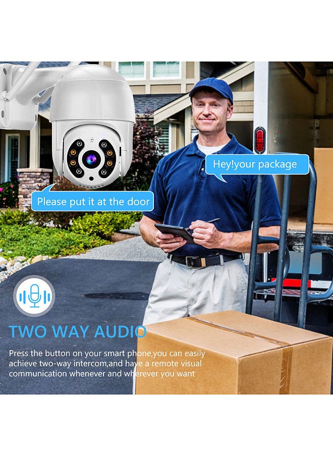 Generic - Outdoor WiFi PTZ Camera, 2MP Wireless WiFi IP Camera Home Security System with 360° View, Color Night Vision, 2-Way Audio, Motion Detection, Activity Alert, Remote Access, IP66 Waterproof - Image 1