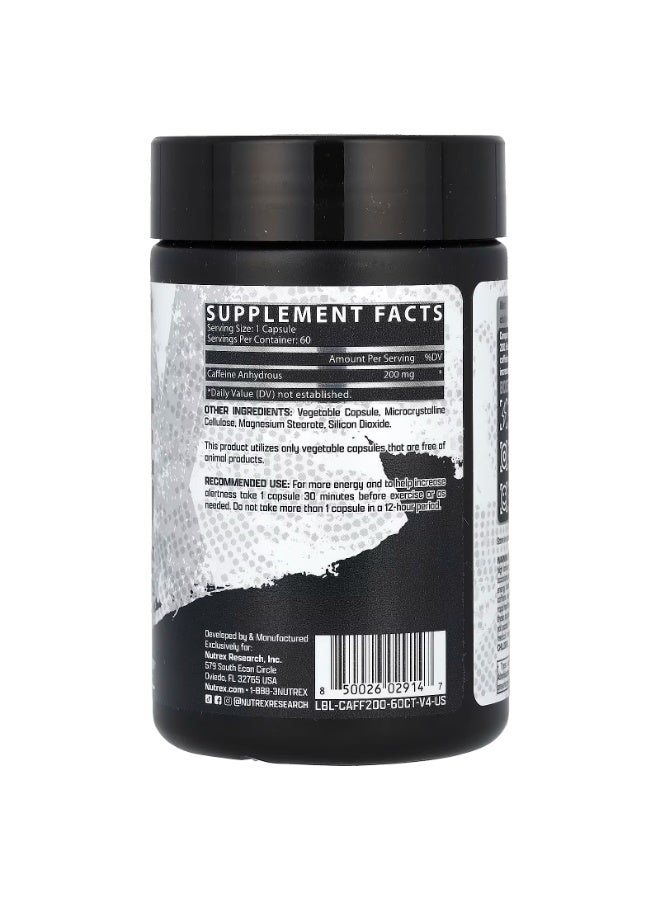 نورتكس ريسيرش نوتريكس ريسيرش كافيين, 60 كبسولة, 200 ملجم - Image 2