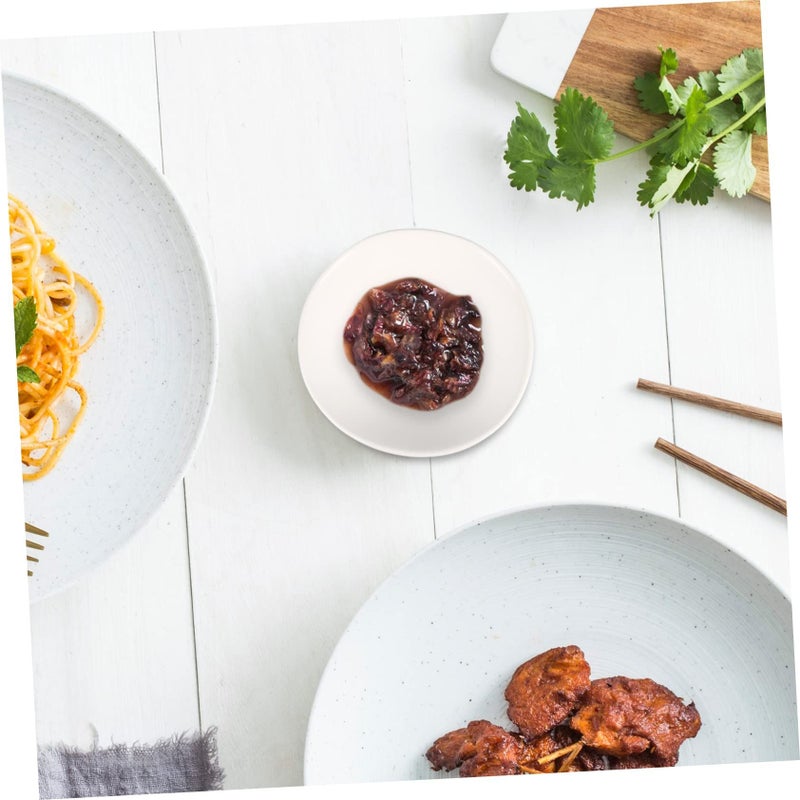 PRETYZOOM 4 Pieces Ceramic Sauce Dishes White Small Bowls For Dipping Sauce Serving Charcuterie - Image 5