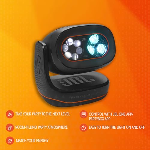 JBL PARTYLIGHT Beam - Bluetooth Projection Party Light, Take Your Party to The Next Level with Room-Filling choreographed lightshow, Match Your Energy - Image 2
