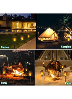 Arabest Outdoor Solar Torch Light with Flickering Flame, Garden Decor Waterproof Yard Pathway Flame Torches Powered by Solar for Patio Decorations.  - Image 2