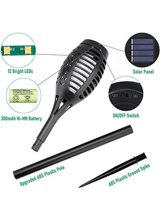 Arabest Outdoor Solar Torch Light with Flickering Flame, Garden Decor Waterproof Yard Pathway Flame Torches Powered by Solar for Patio Decorations.  - Image 3