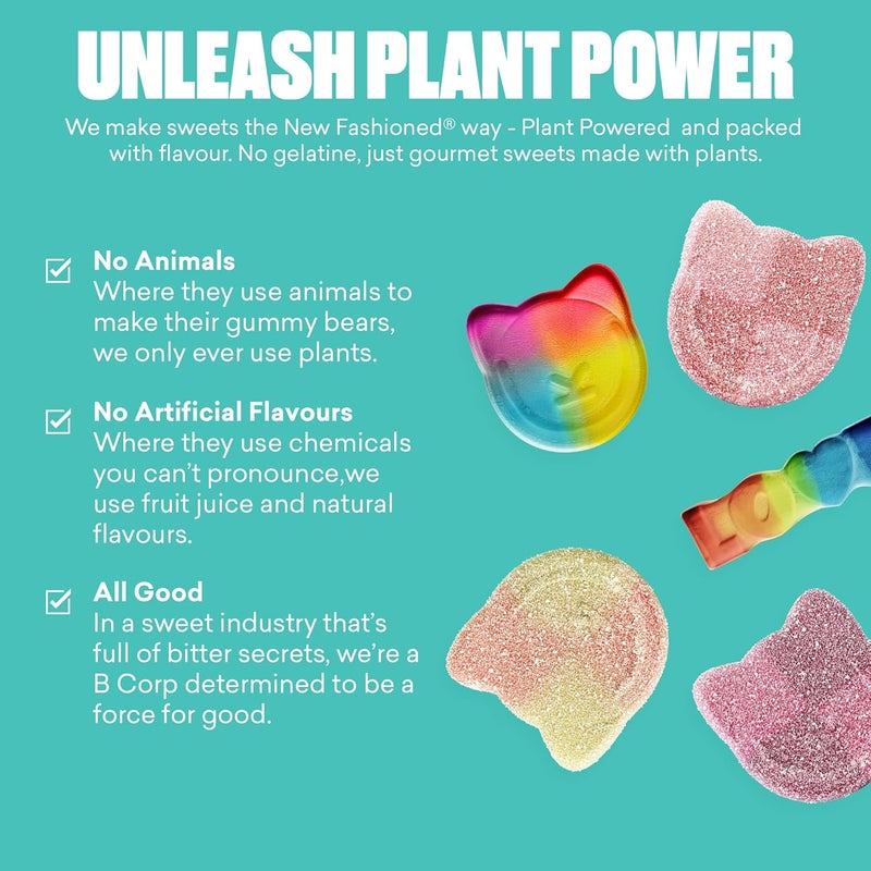 Candy Kittens Vegan Sweets Gift Box - Candy Kittens Gourmies with 5 Sweet Bags of Natural Ingredients - Image 4