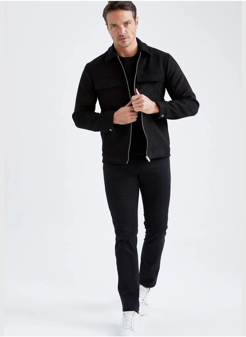 DeFacto Man Slim Fit Polo Neck Jacket