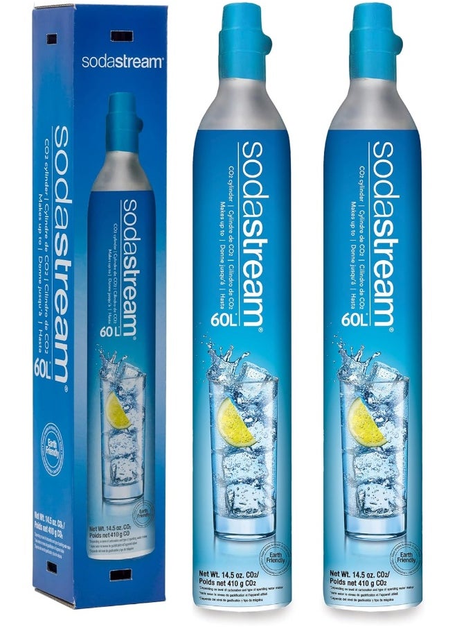 60 L Co2 Exchange Carbonator, 14.5 Oz, Set of 2, Plus $15 Gift Card with Exchange, Blue