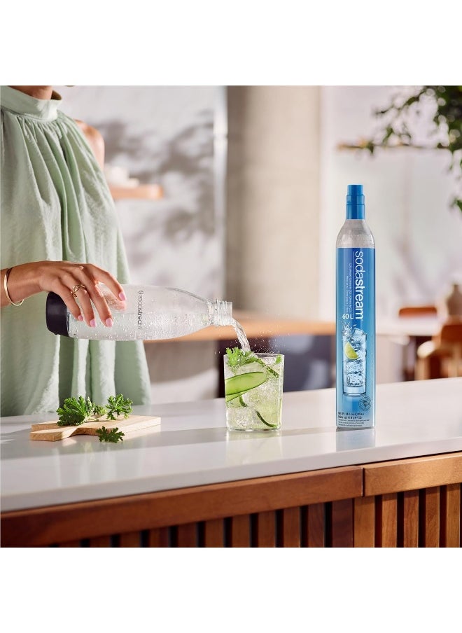 60 L Co2 Exchange Carbonator, 14.5 Oz, Set of 2, Plus $15 Gift Card with Exchange, Blue