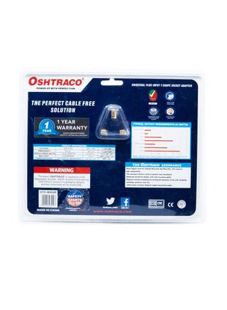 Oshtraco 3 Way Universal T-Socket Otc-053P - pzsku/Z68E37288F72EFDC8812BZ/45/_/1666107829/7d27bd71-7a14-4deb-ae98-f5d767cc3e7f
