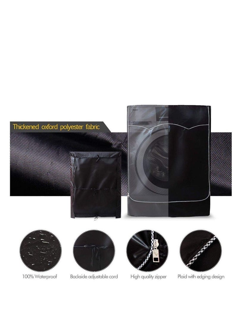 Y&D - Washer Cover Dryer Washine Machine Waterproof and Dustproof Thickening Front-Loading Coating Oxford Cloth Full-automatic Roller Washing Sun-resistant Dust - Image 1