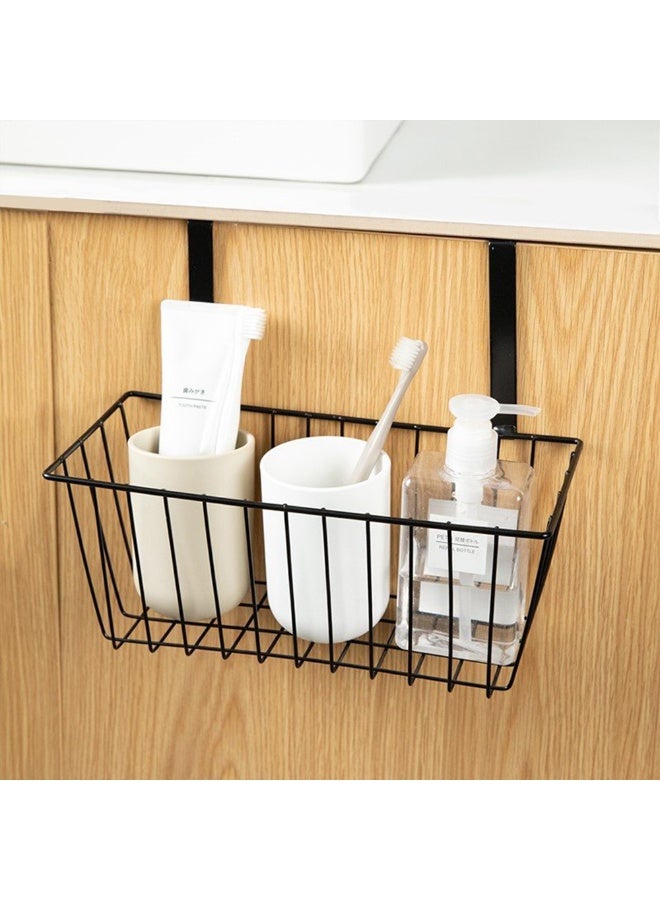 مطبخ متعدد الوظائف حمام السكن معلق التخزين سلة الأسلاك المعدنية لا الحفر المزرعة الغذاء جوف المنظم مربع - Image 2