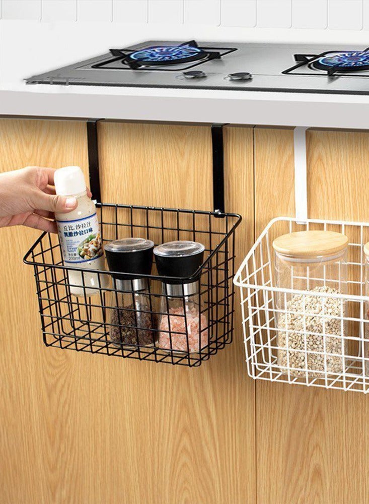 مطبخ متعدد الوظائف حمام السكن معلق التخزين سلة الأسلاك المعدنية لا الحفر المزرعة الغذاء جوف المنظم مربع - Image 3