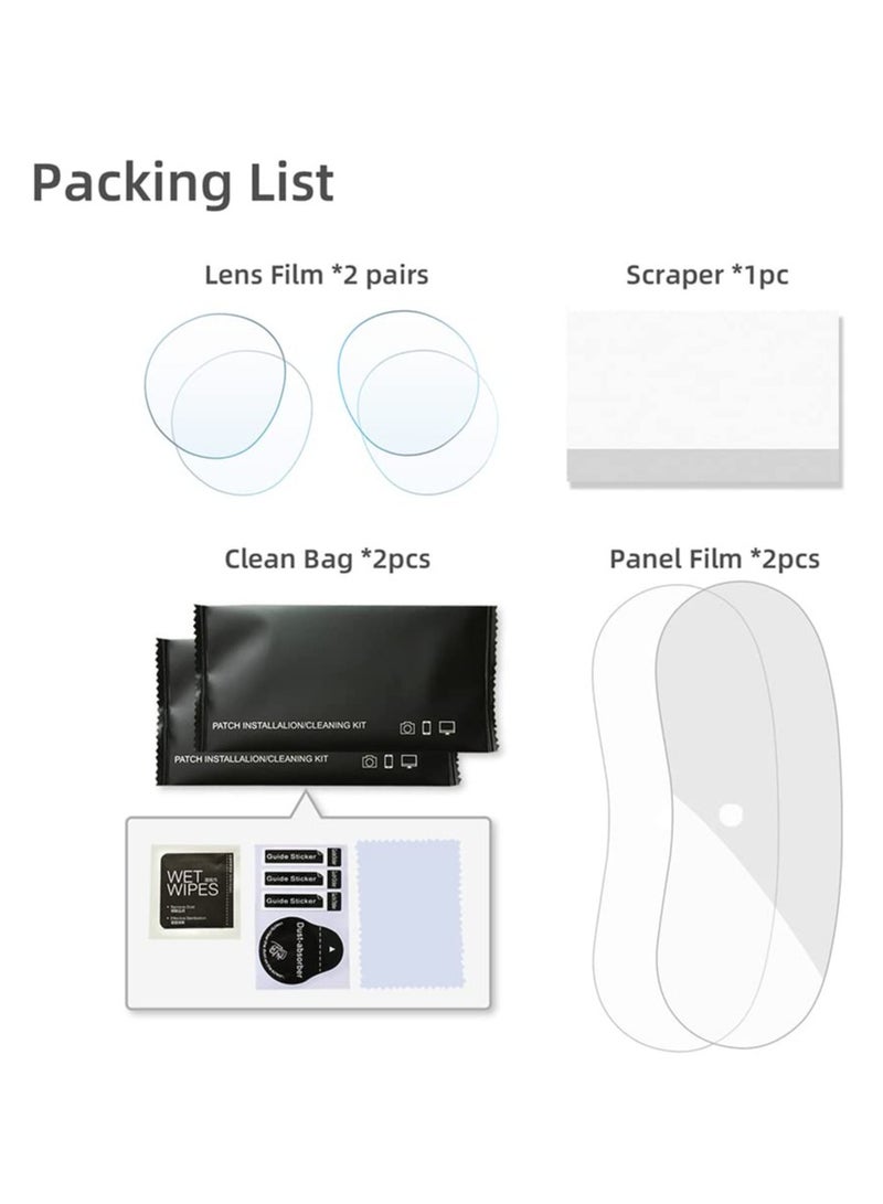 VR Headset and Glasses Protective Film Set for PICO 4, HD Anti-scratch Soft Film Cover for Clear View VR Glasses Lens Film - Image 3