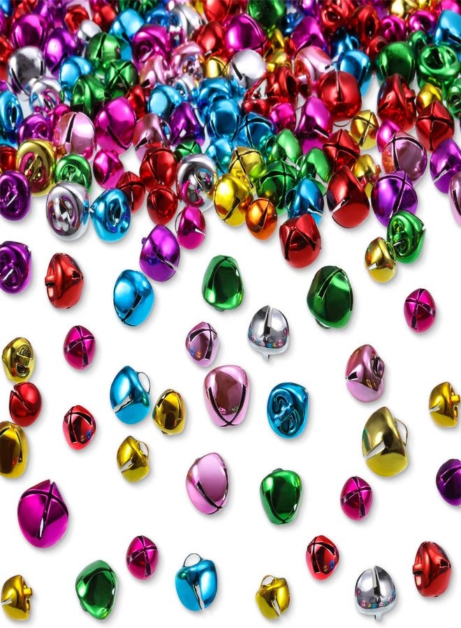 Zhanmai Christmas Bells, 300 Pieces Craft Bells, DIY Bells for Wreath, Holiday Home and Christmas Decoration (Multi-Color, 0.3/0.4/0.47 inch) - Image 1
