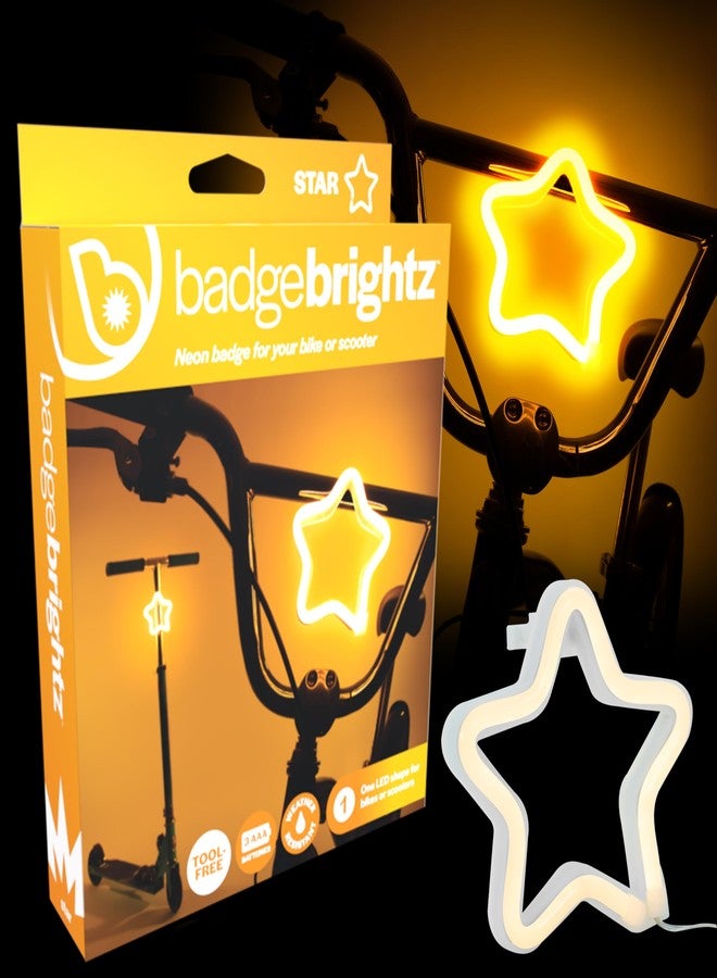 Brightz Star Shaped LED Bike Light - Cute Kids & Adults Bike Accessories for Night Riding - Use as Frame Light, Headlight or Taillight - Image 1