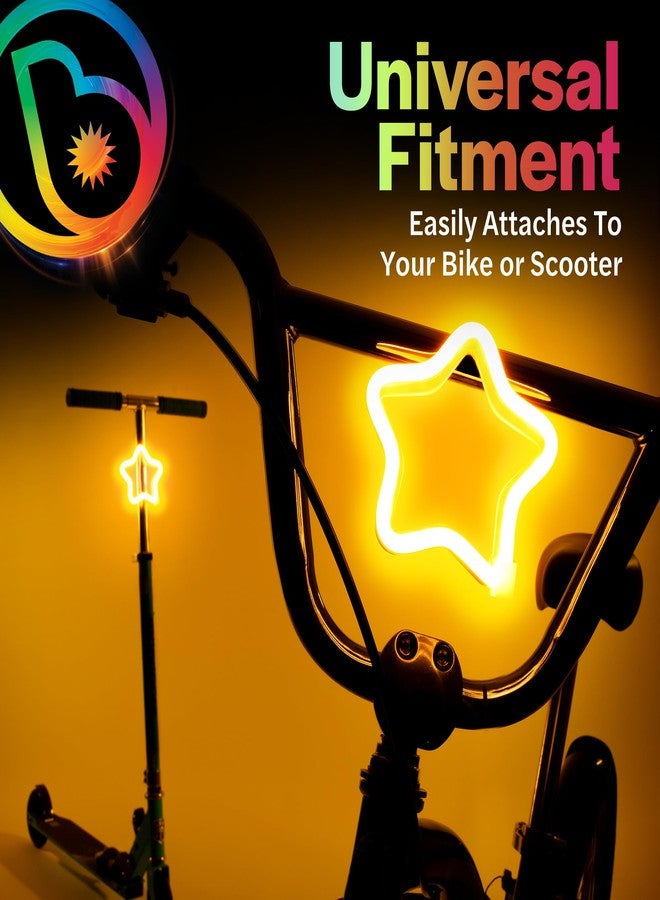Brightz Star Shaped LED Bike Light - Cute Kids & Adults Bike Accessories for Night Riding - Use as Frame Light, Headlight or Taillight - Image 4