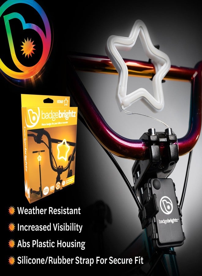 Brightz Star Shaped LED Bike Light - Cute Kids & Adults Bike Accessories for Night Riding - Use as Frame Light, Headlight or Taillight - Image 5