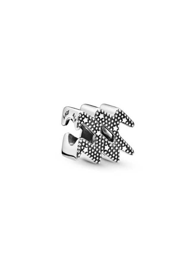 باندورا Sparkling Aquarius Zodiac Charm