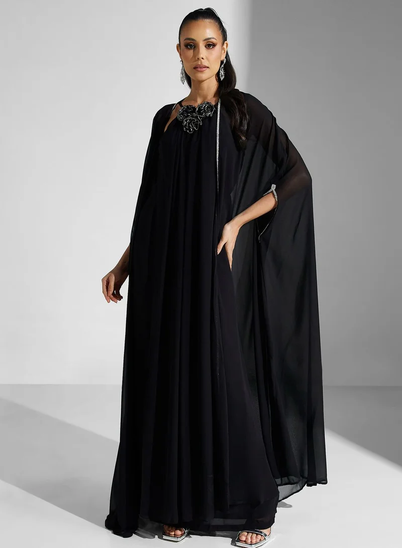 Golden Apple Floral Knitted Kaftan