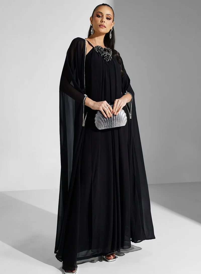 Golden Apple Floral Knitted Kaftan