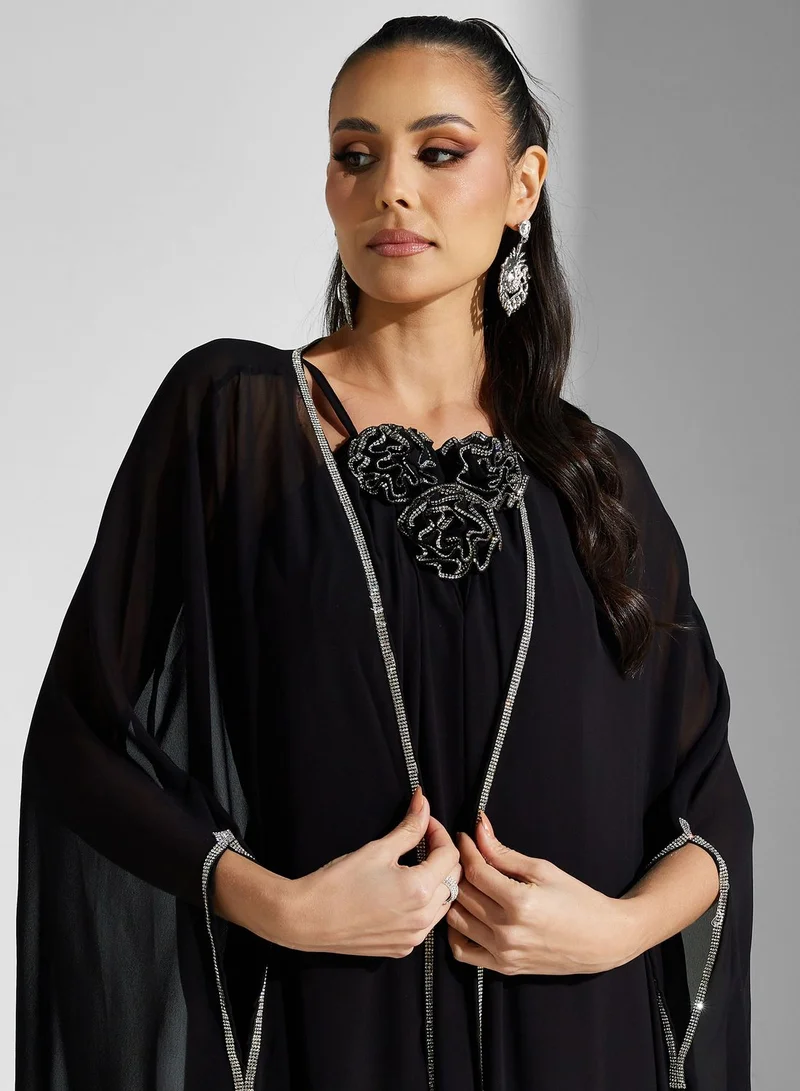 Golden Apple Floral Knitted Kaftan