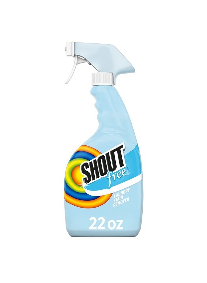Shout مزيل بقع الغسيل شوت فري، تركيبة إنزيم نشط خالية من الأصباغ والعطور والكلور، يزيل أكثر من 100 نوع من البقع، بما في ذلك بقع الأطفال - 22 أونصة بخاخ - Image 1
