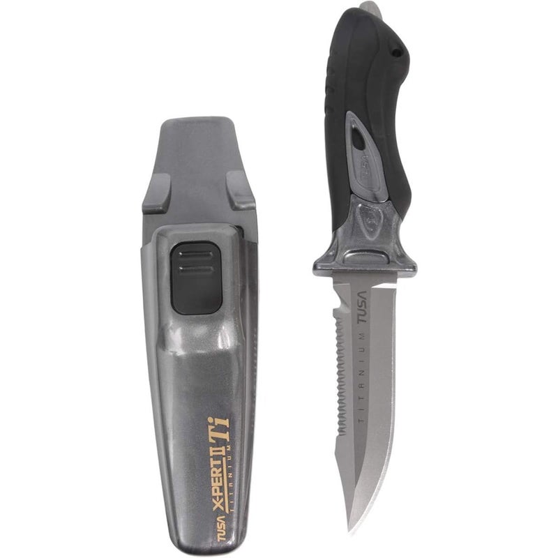 TUSA FK-940 X-Ppert II Titanium Dive Knife, Metallic Silver - Image 3