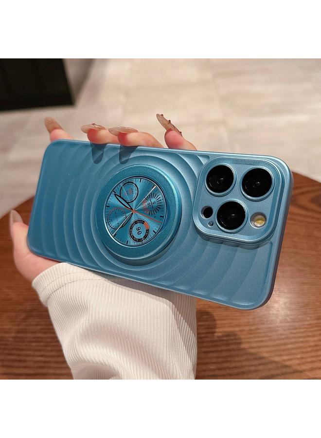 S-TOP Case For iPhone 14 Pro Wave Texture PC Shockproof Phone Case with Holder - Image 1