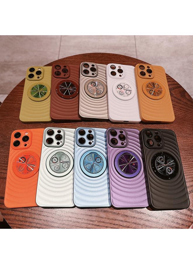 S-TOP Case For iPhone 14 Pro Wave Texture PC Shockproof Phone Case with Holder - Image 2